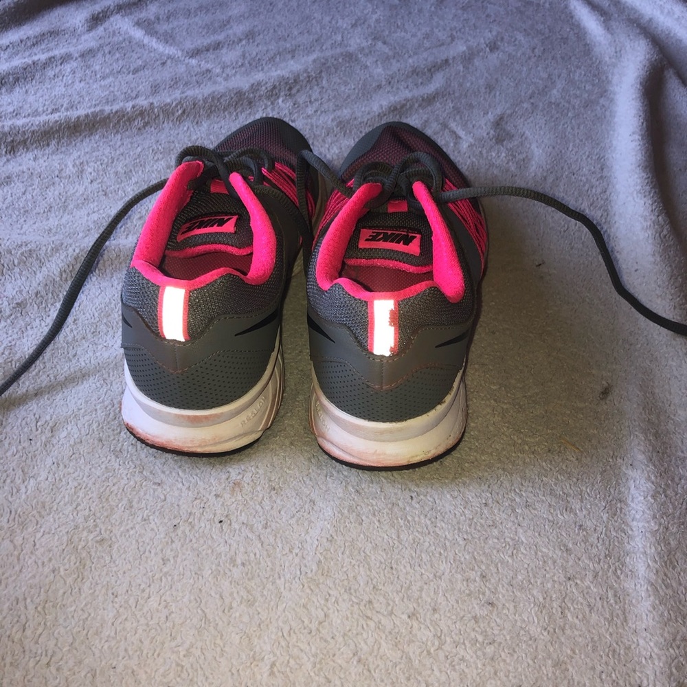 Pink and gray Nikes